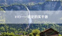 ESTJ——稳定的实干者