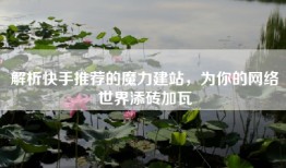 解析快手推荐的魔力建站，为你的网络世界添砖加瓦