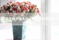 改变手机字体大小（改变手机字体大小设置）