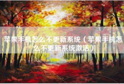 苹果手机怎么不更新系统（苹果手机怎么不更新系统激活）