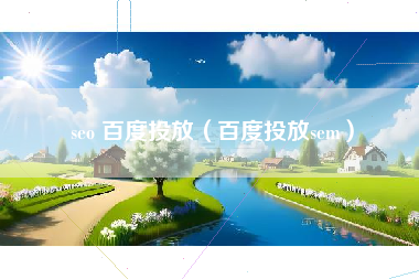 seo 百度投放（百度投放sem）