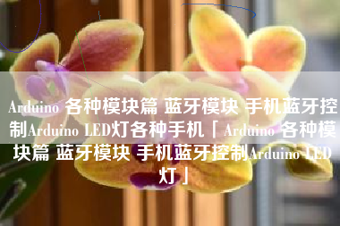 Arduino 各种模块篇 蓝牙模块 手机蓝牙控制Arduino LED灯各种手机「Arduino 各种模块篇 蓝牙模块 手机蓝牙控制Arduino LED灯」
